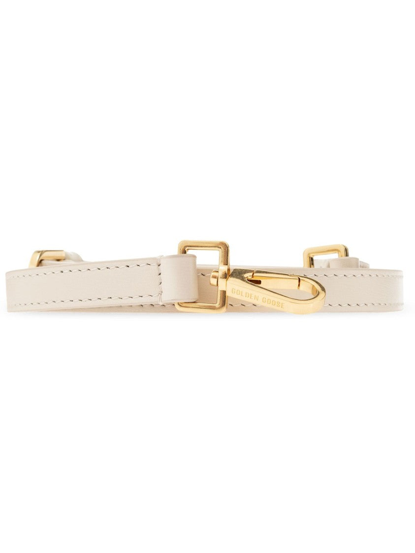 Golden Goose Venezia Small Structured Gold Clasp Handbag