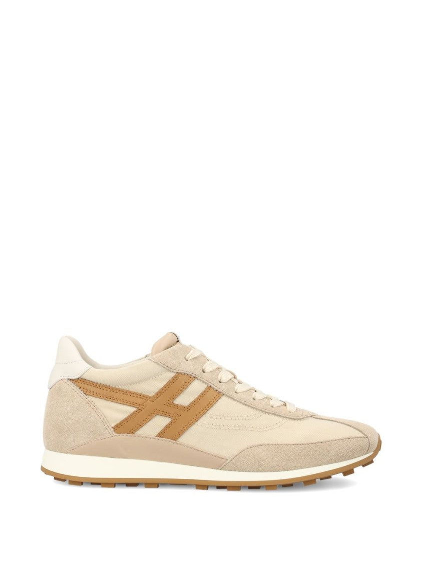 Hogan Shoes With Smooth Fabric And Suede Overlays