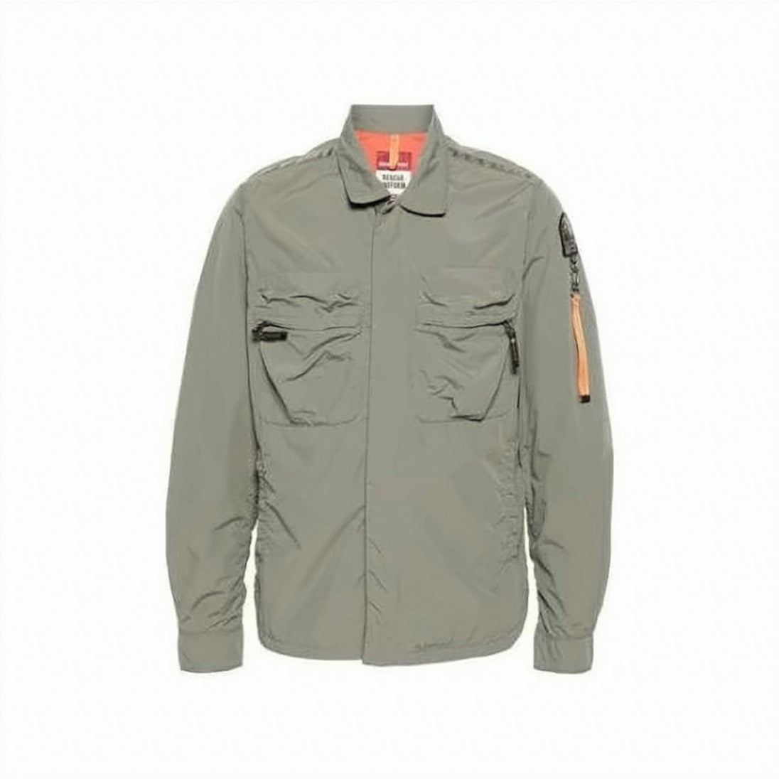 Parajumpers Muted Olive Green Lightweight Jacket With Classic Collar