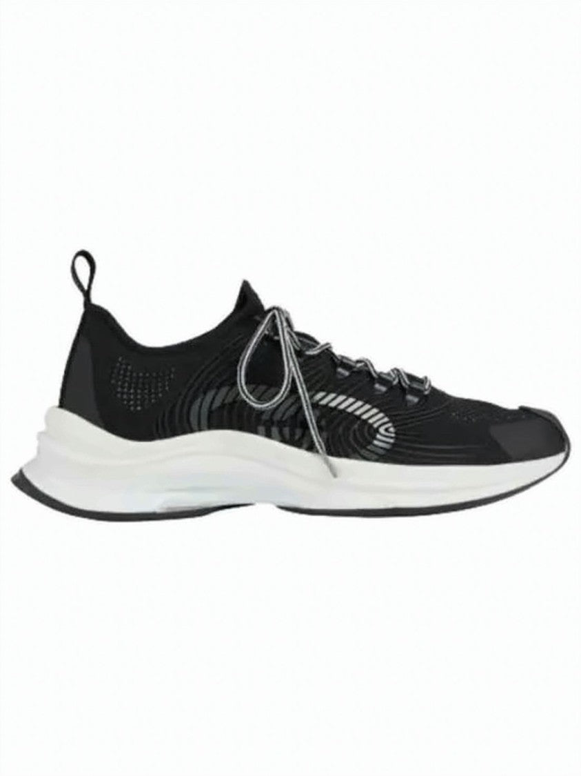 Gucci Black Sneakers With Grey Accents