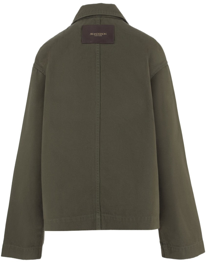 J. W. Anderson Army Green Cotton Jacket With Button Closure And Logo Detail
