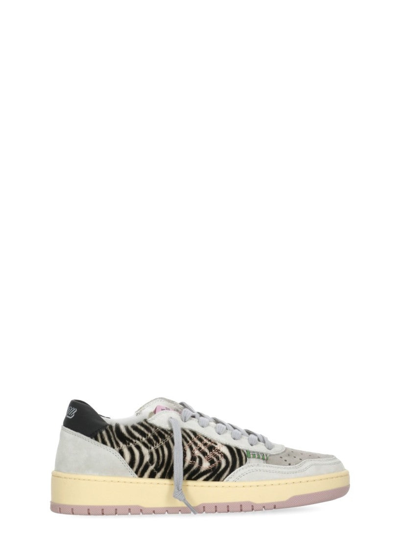 Evenu Equal Grey Calf Hair Low-Top Sneakers