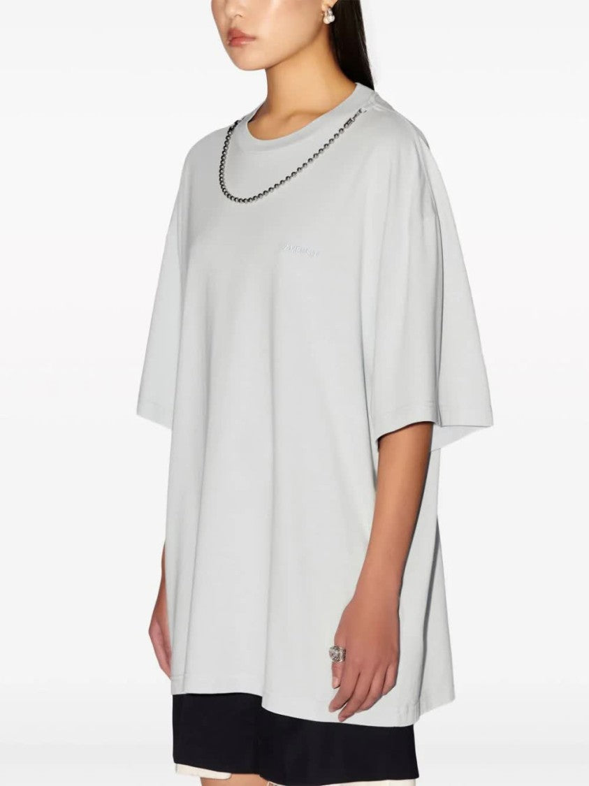 Ambush Blue Ballchain Detail Organic Cotton T-Shirt