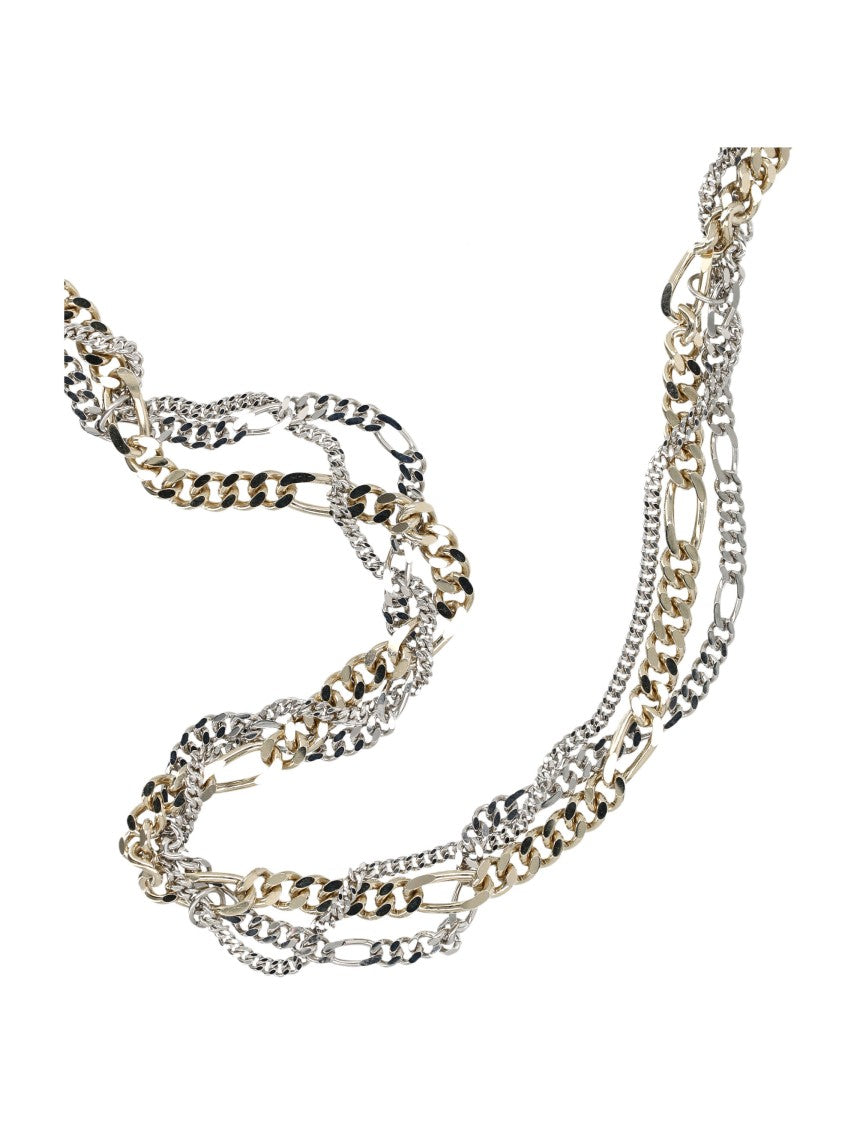 Justine Clenquet Jena Two-Tone Chain Choker With Mixed-Link Design