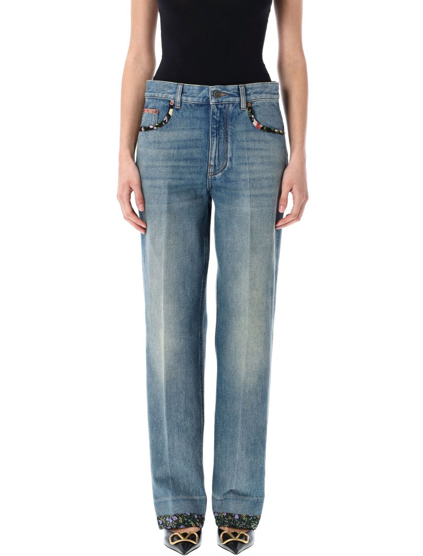 Valentino Garavani Relaxed Straight-Leg Denim Jeans