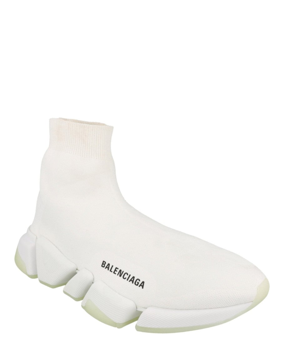 Balenciaga Sock-Style Knit Sneakers With Ribbed Detail