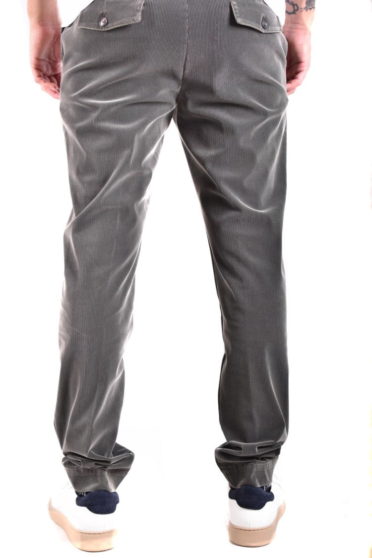 Rrd Tailored Vibrant Green Trousers Ribbed Texture
