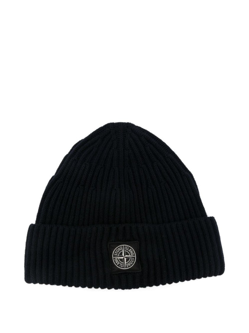 Stone Island Ribbed Knit Wool Cap