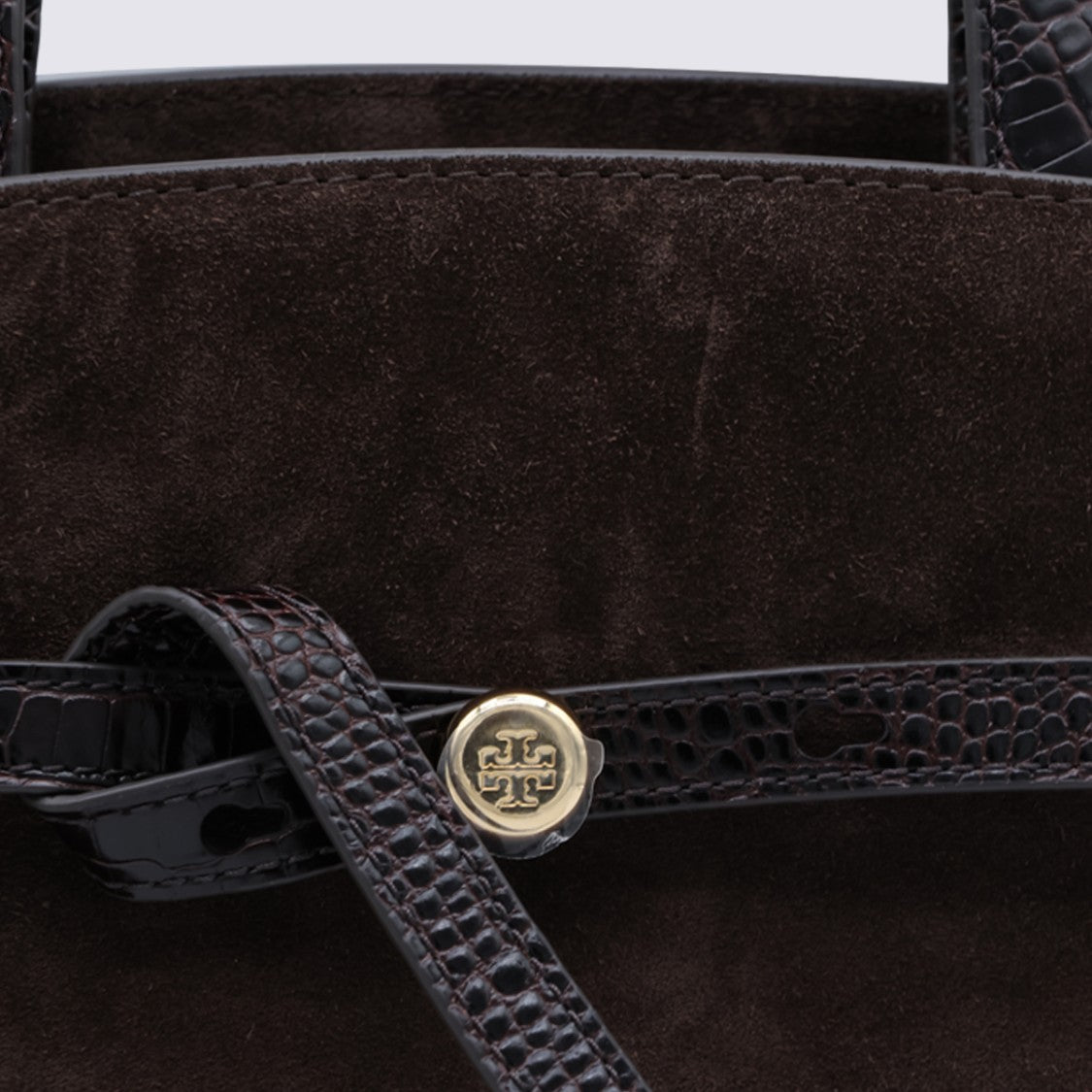 Tory Burch Textured Accent Structured Dome Handbag