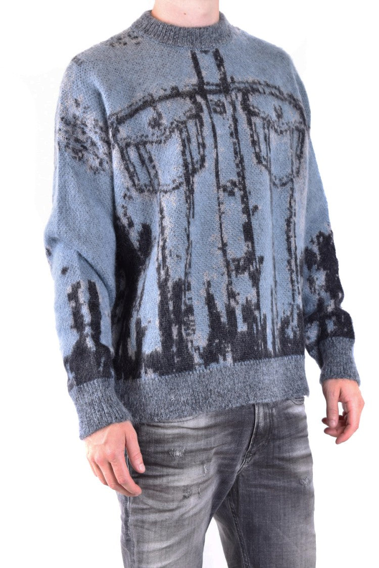 Diesel Blue Mohair Blend Knitwear