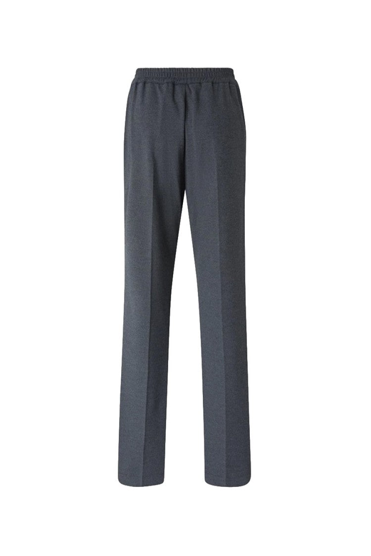 Pinko Grey Viscose-Nylon Blend Elastic-Waist Trousers