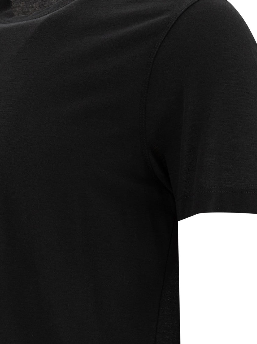 Zanone Classic Black Crew Neck T-Shirt