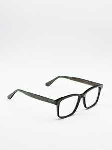 Moli@Limo Rectangular Green Acetate Optical Frames With Glossy Finish
