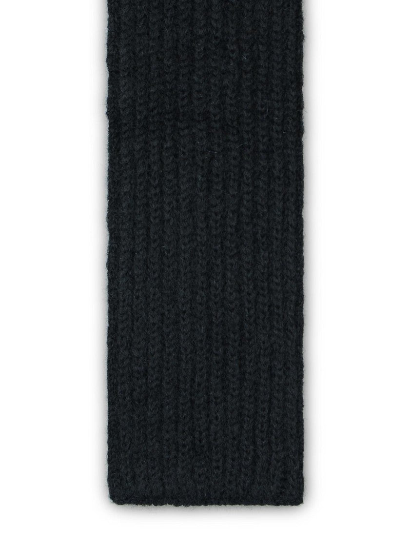 Jil Sander Black Wool Blend Scarf