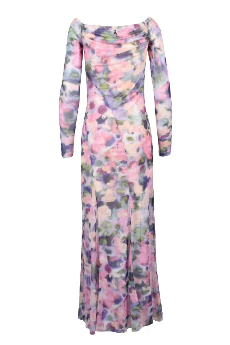 Patrizia Pepe Long Tulle Dress Fitted - Multicolor
