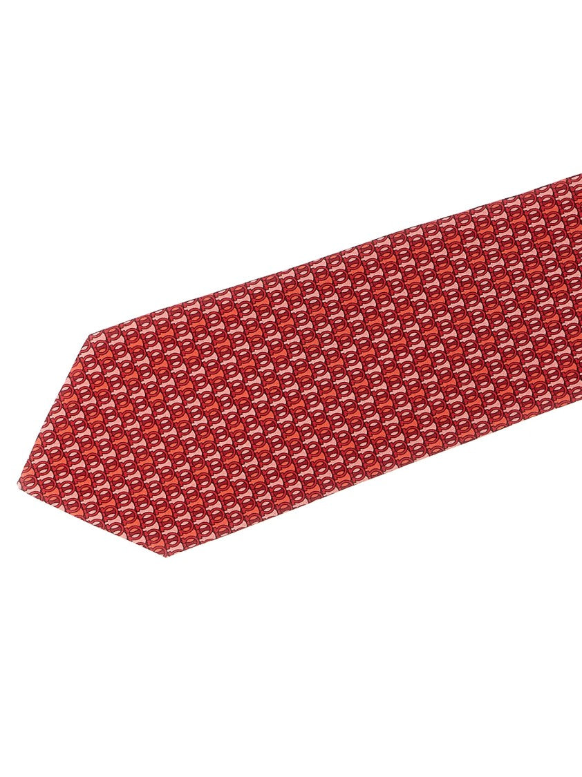 Ferragamo 'Gancini Pois' Print Tie