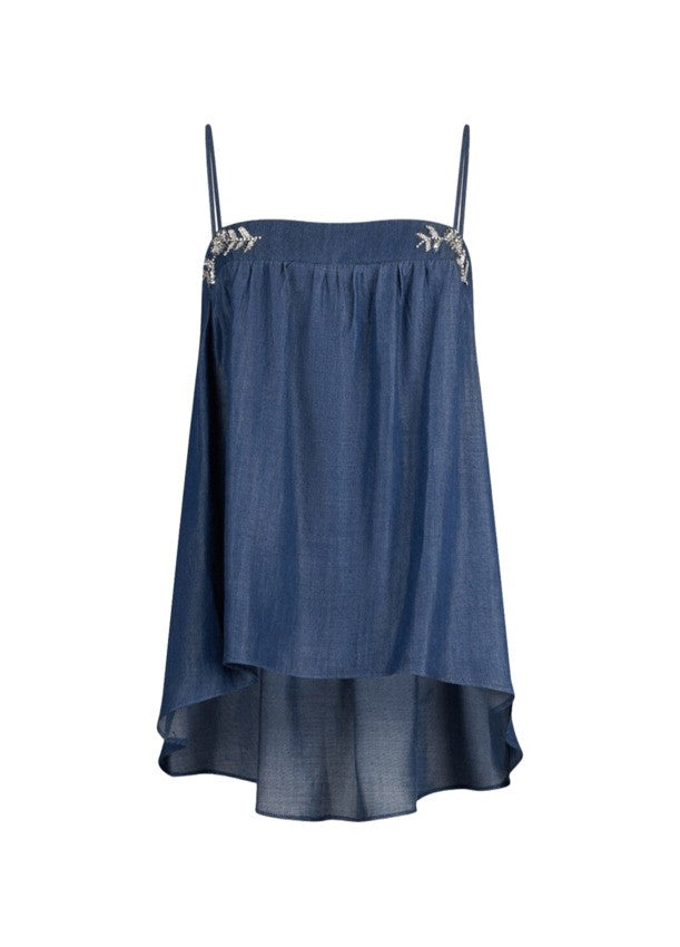 Liu Jo Dark Denim Jewel Embroidered Top