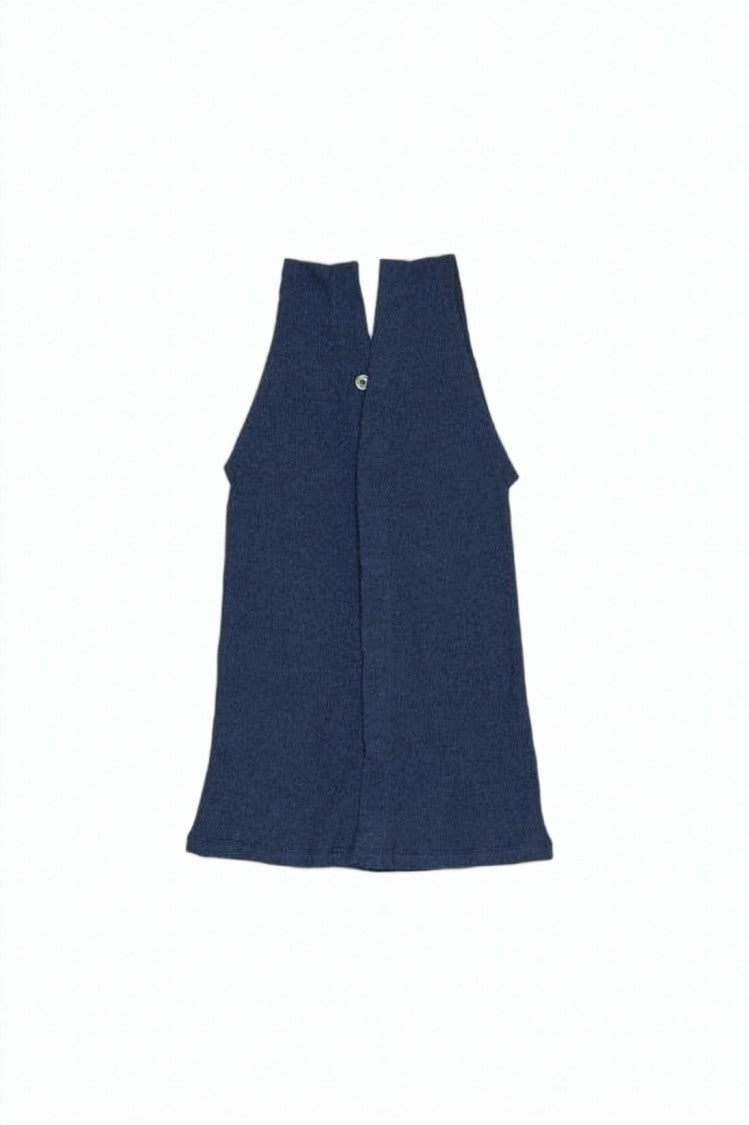 Baserange Textured Sleeveless Vest With V-Neckline