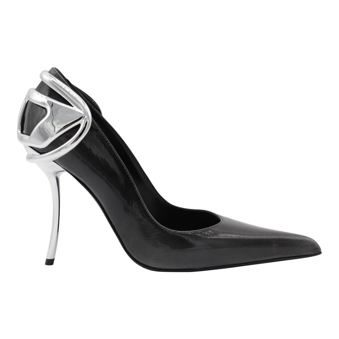 Diesel Pointed-Toe High Heels With Sculptural Metal Detail
