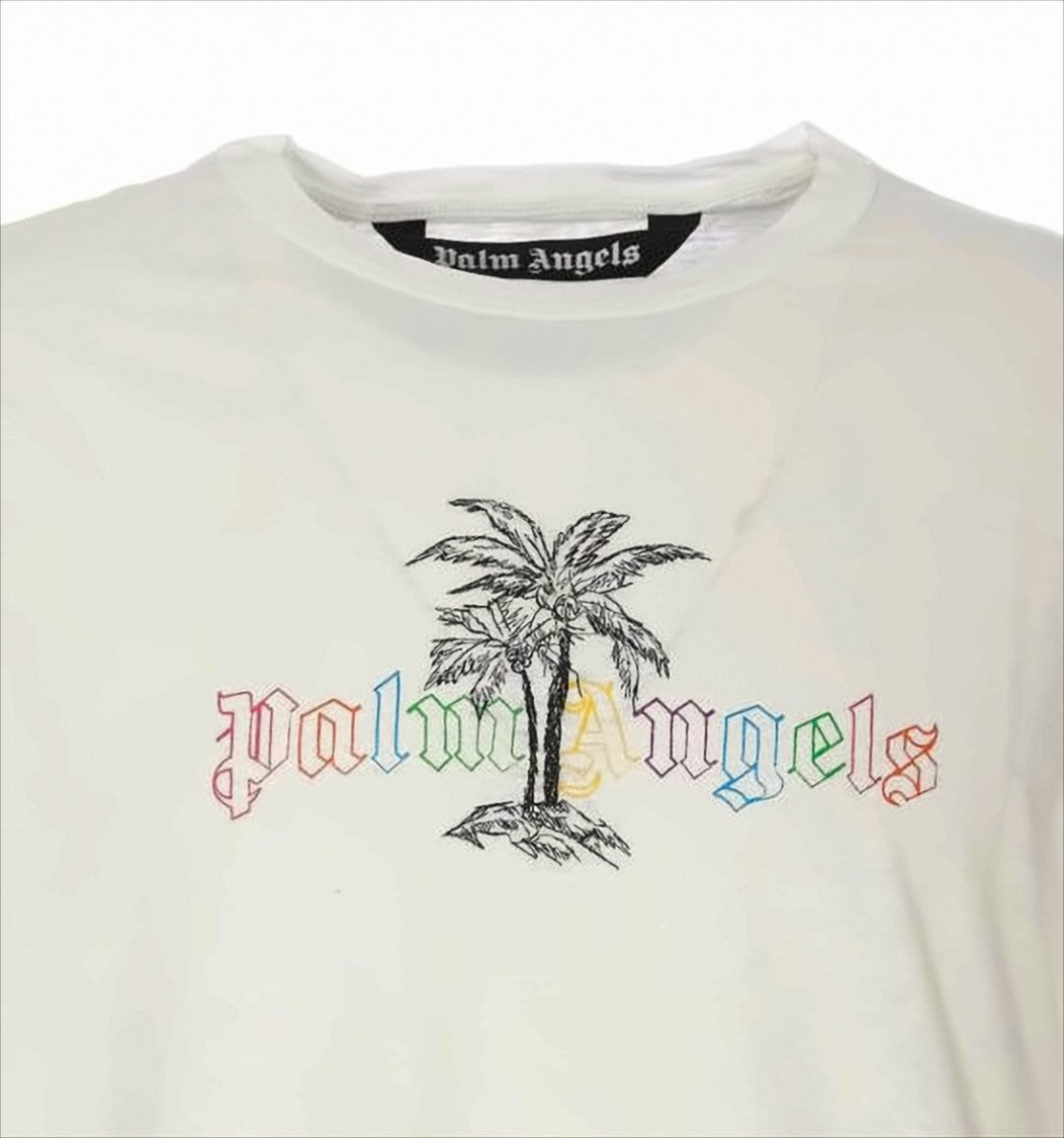 Palm Angels Relaxed Fit Short-Sleeve T-Shirt With Palm Tree Graphic