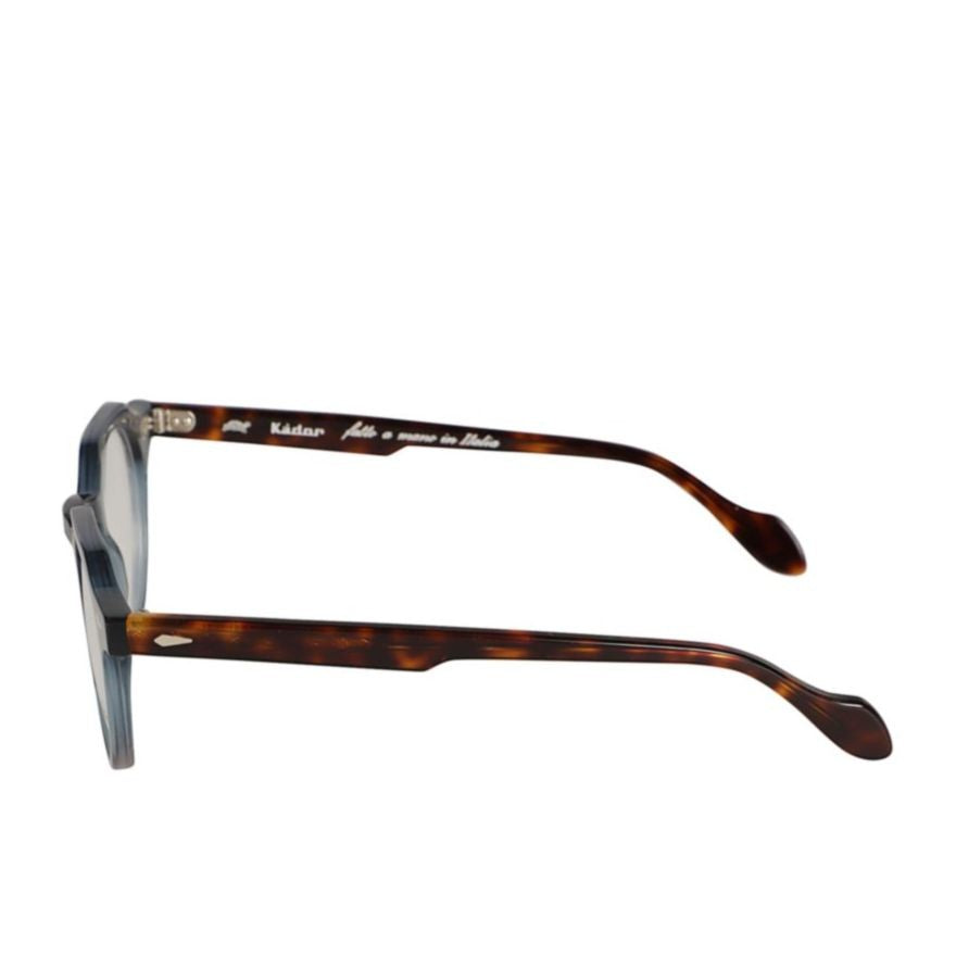 Kador Amadeus Round Lens Eyeglasses With Tortoiseshell Temples