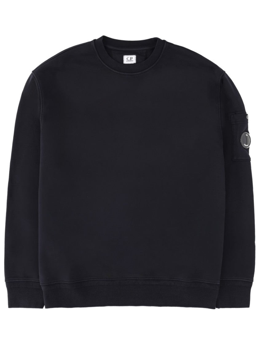 C.P. Company Neutrals Sleeve Logo Patch Cotton Sweatshirt
