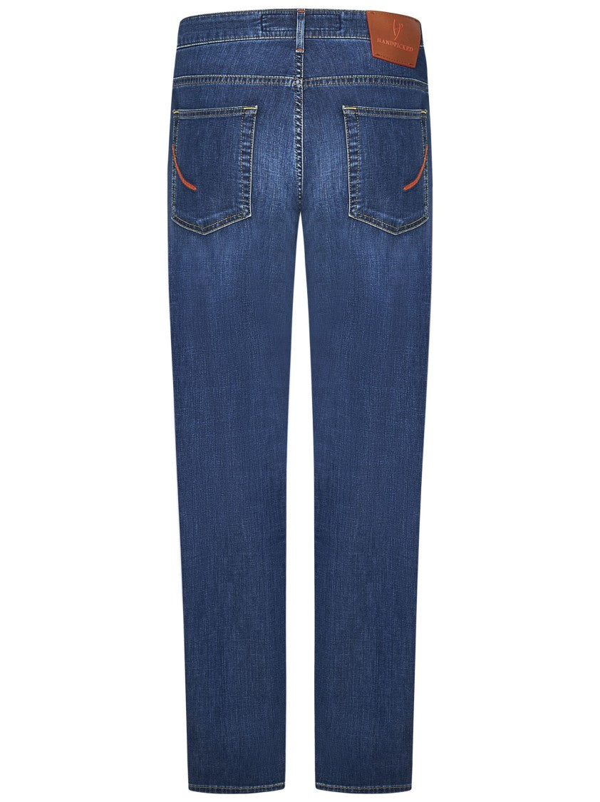 Handpicked Slim-Fit Blue Denim Jeans