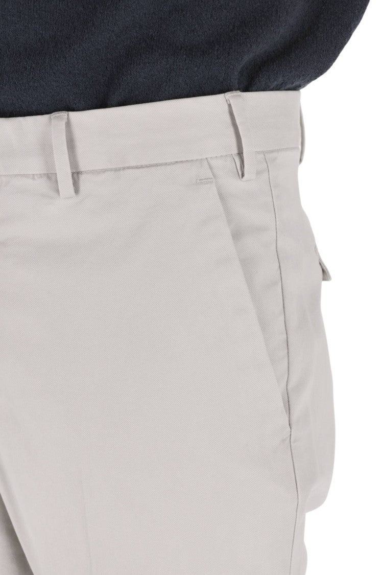 Pt Torino Tailored Cotton Trousers With Délavé Effect And Versatile Design