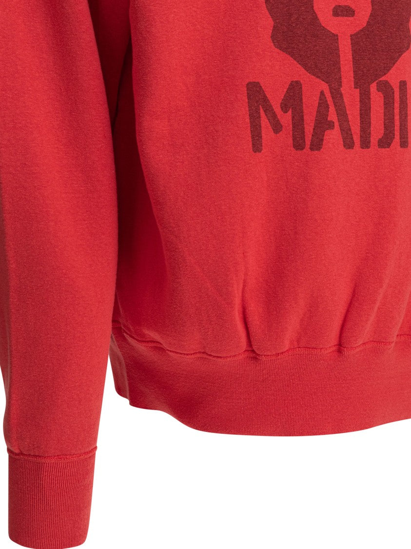 Human Made Red Graphic Print Sweatshirt
