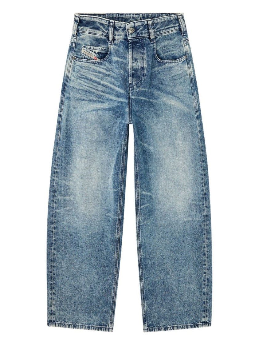Diesel Relaxed Wide-Leg Jeans