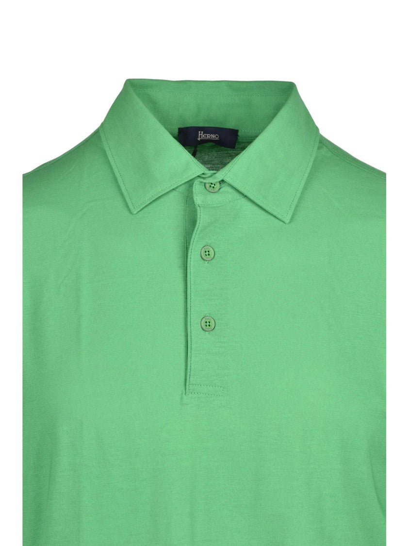 Herno Green Cotton Classic Polo Shirt