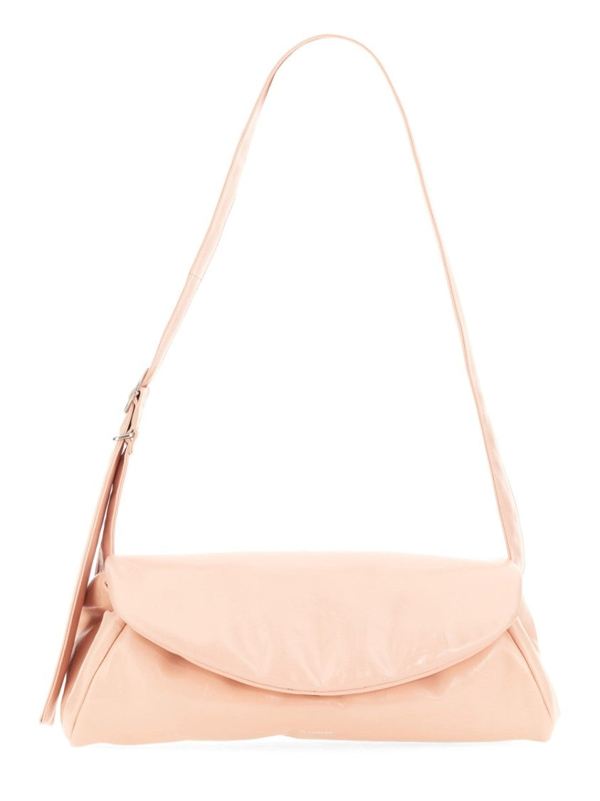 Jil Sander Soft Structured Leather"Cannoli" Shoulder Bag