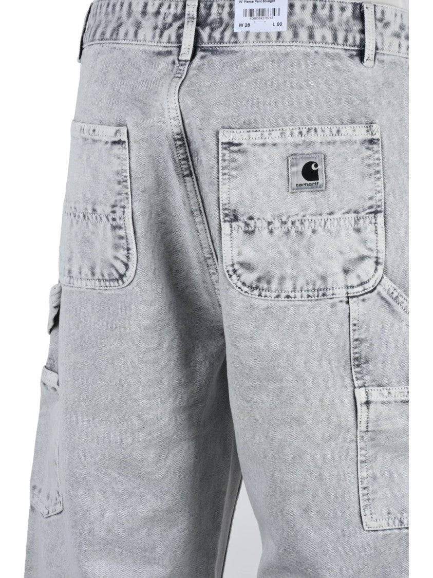 Carhartt Wip Wide-Leg Cargo Pants In Recycled Denim With Functional Pockets