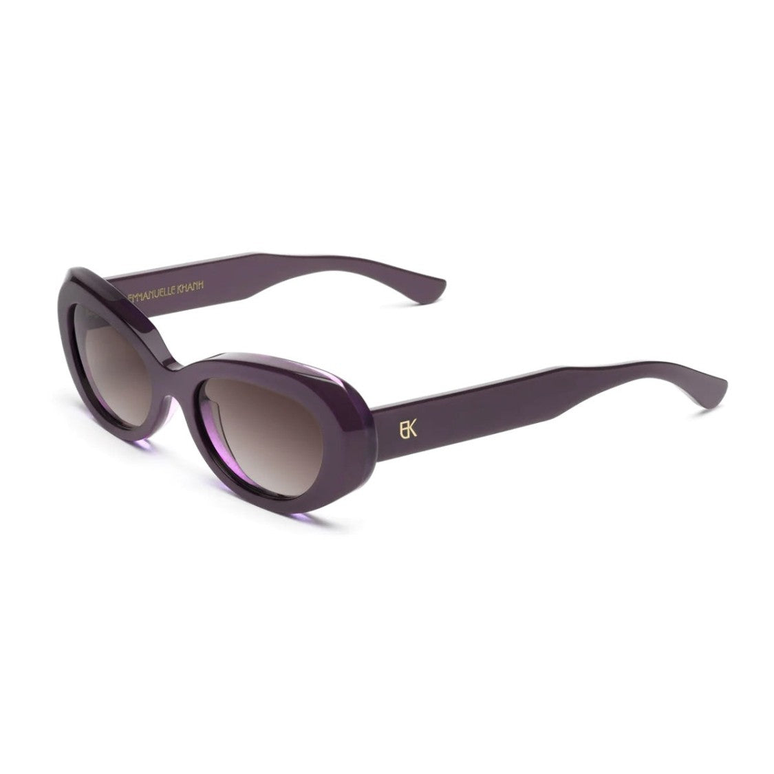 Emmanuelle Khanh Purple Paris Oval Sunglasses