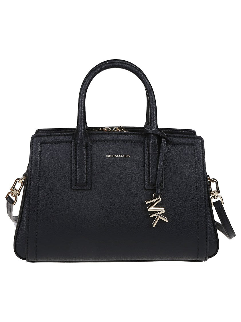 Michael Kors Small Laila Black Leather Satchel