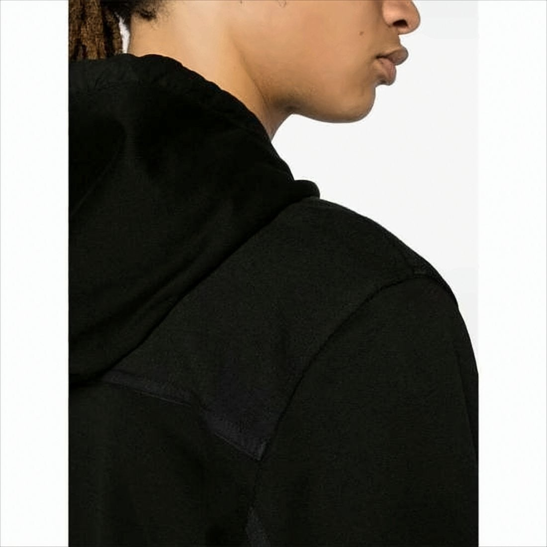 Stone Island Black Hoodie With Distinctive Logo Patch