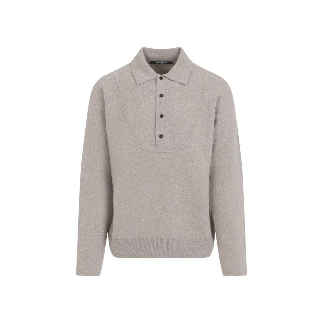 Jacquemus Vareuse Pallone Beige Merino Wool Pullover