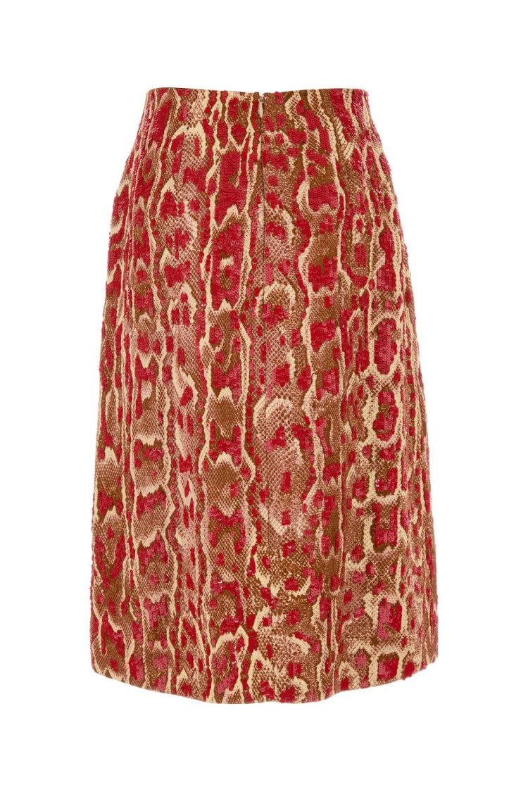 Dries Van Noten Printed Viscose Blend Shera Skirt