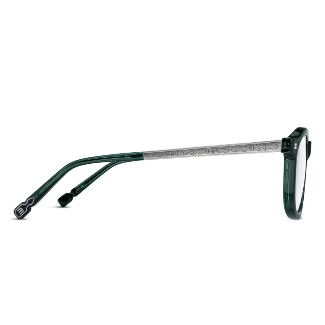 Matsuda M2068.Rx Square Frame Acetate Eyeglasses With Engraved Temples