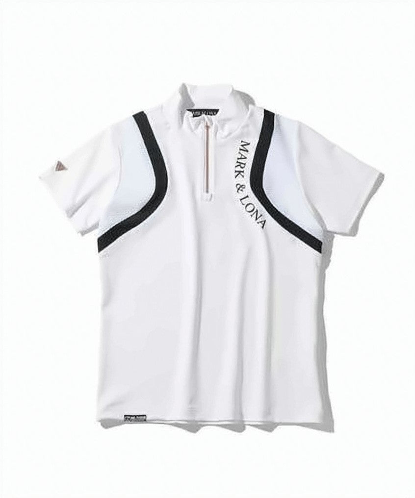 Mark&Lona Structured Short-Sleeved Polo Shirt With Zipper