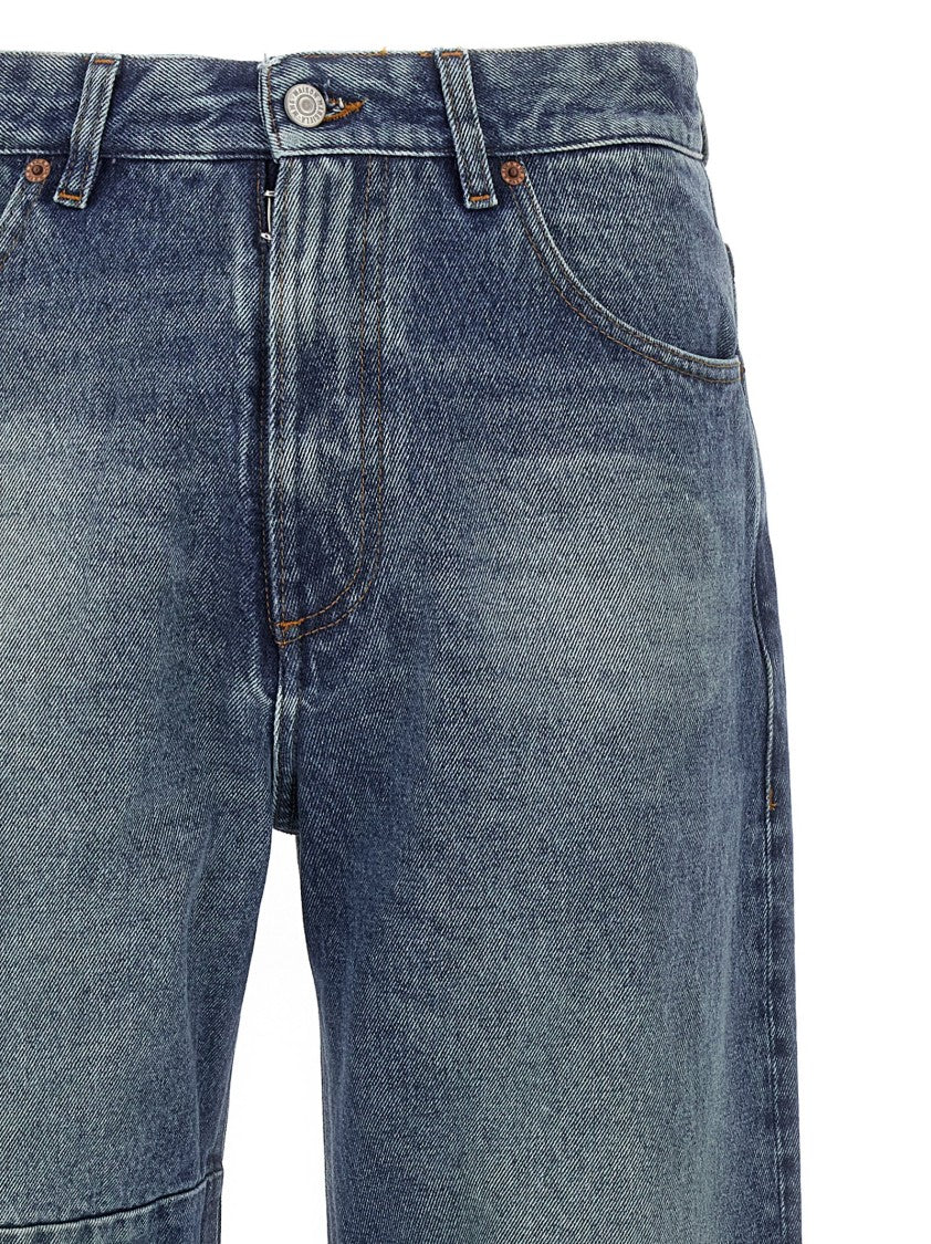 Mm6 By Maison Margiela Asymmetric Stitching Jeans