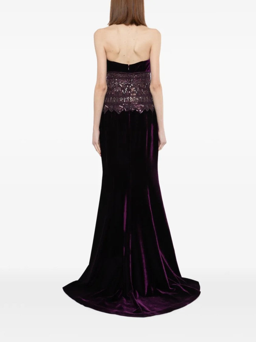 Saiid Kobeisy Strapless Dress With Embroidered Detailing