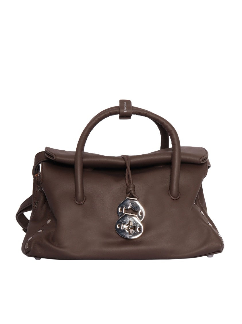 Zanellato Srl Brown Gianduiotto Saeta Smooth Leather Shoulder Bag
