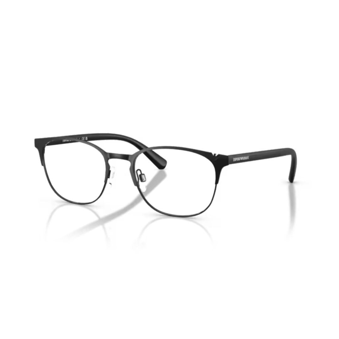 Emporio Armani 0Ea1059 Thin Metal Frame Rectangular Sunglasses With Adjustable Nose Pads
