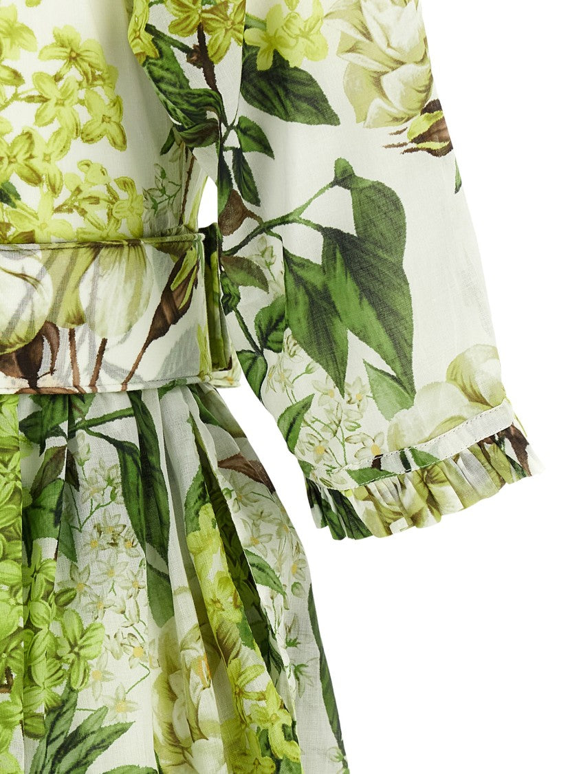 Samantha Sung Eden' Long Dress In Cotton Muslin