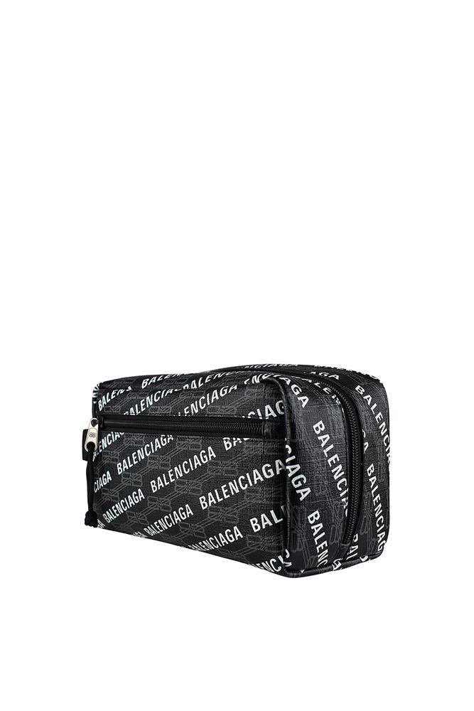 Balenciaga Black Canvas Toiletry Bag