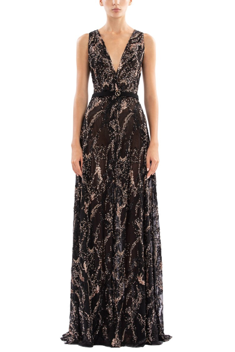 Saiid Kobeisy Embroidered Long Dress