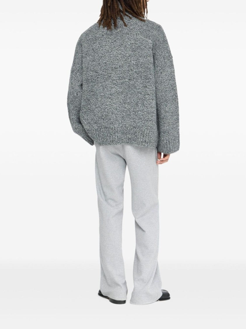 J. W. Anderson Grey Leather Pocket Turtleneck