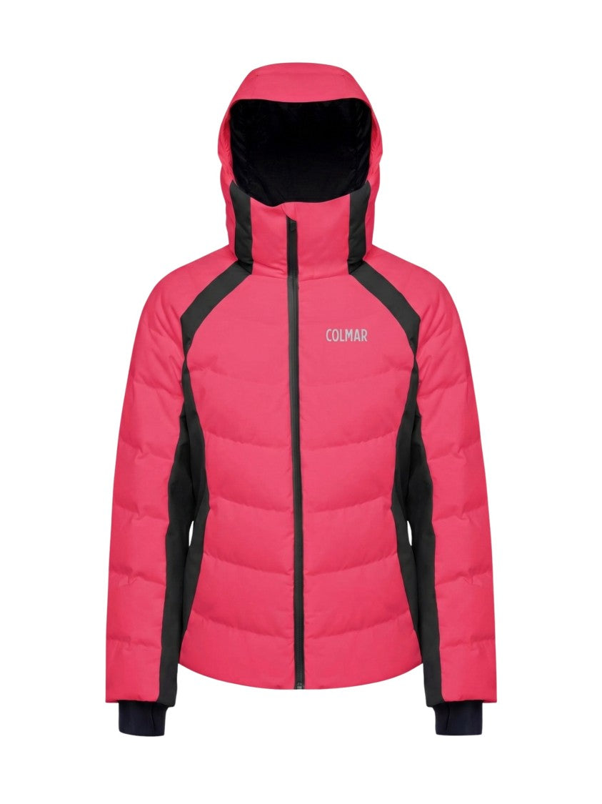 Colmar Red Technical Quilted Down Ski Jacket
