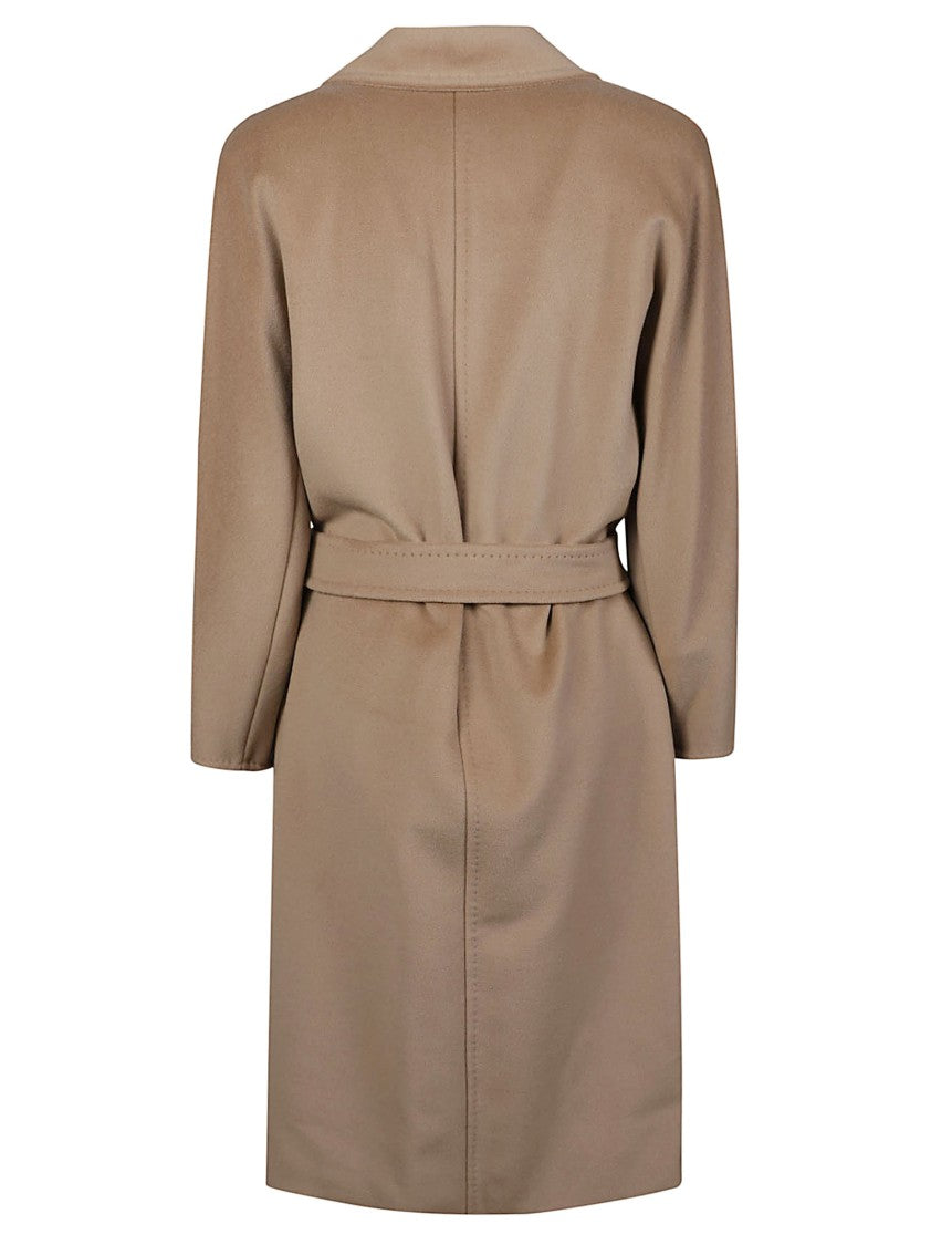 Max Mara Madame Double-Breasted Virgin Wool-Blend Belted Coat
